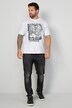 John F. Gee T-Shirt, Halbarm, Black/White Print, bis 72/74
