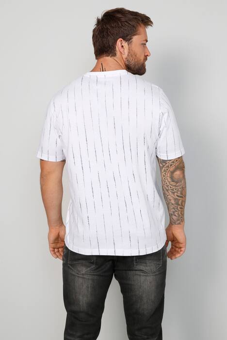 John F. Gee T-Shirt, Halbarm, Black/White Print, bis 72/74