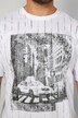 John F. Gee T-Shirt, Halbarm, Black/White Print, bis 72/74