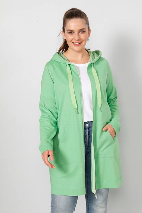 Lang trainingsjasje, capuchon, lange mouwen