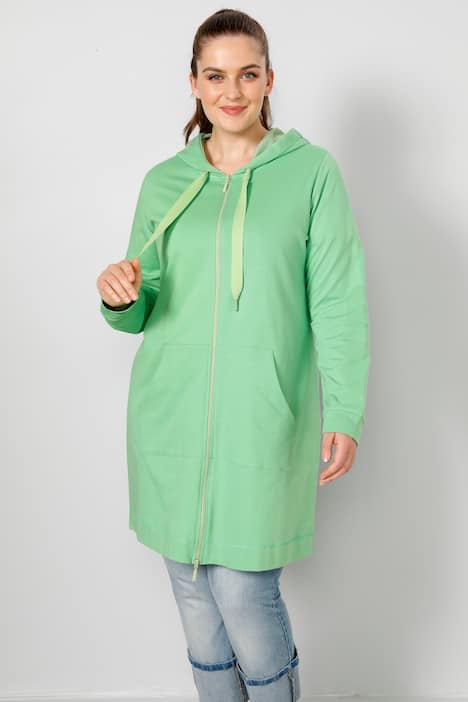 Lang trainingsjasje, capuchon, lange mouwen