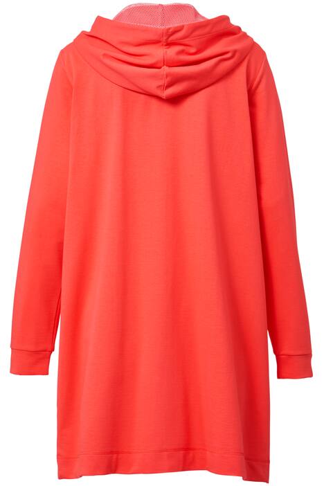 Long-Sweatjacke, Kapuze, Langarm