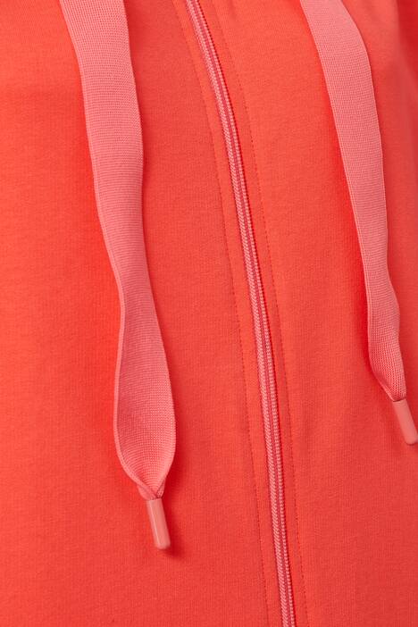 Long-Sweatjacke, Kapuze, Langarm