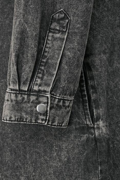 Long-Jeanshemd, Vintage-Look, Langarm