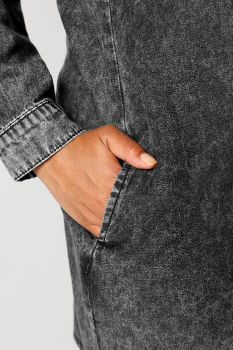 Long-Jeanshemd, Vintage-Look, Langarm