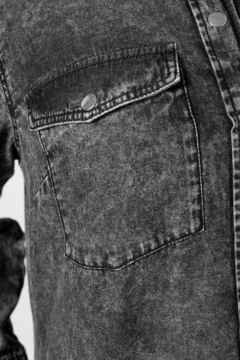 Long-Jeanshemd, Vintage-Look, Langarm