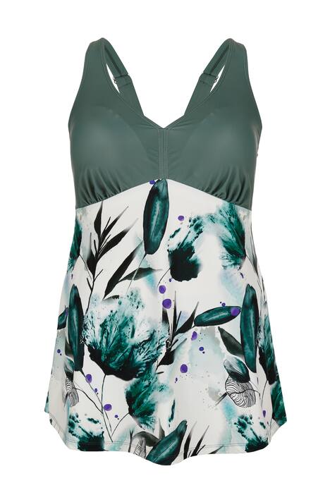 Tankini, Zweiteiler, Softschalen, feiner Druck