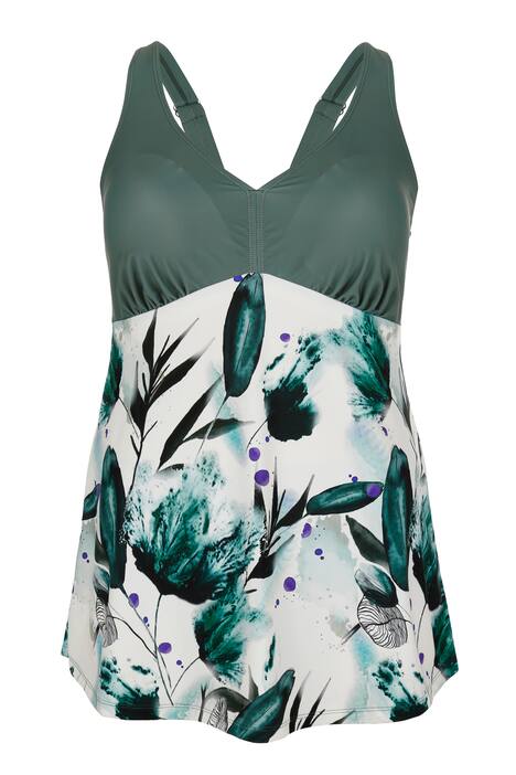 Tankini, Zweiteiler, Softschalen, feiner Druck