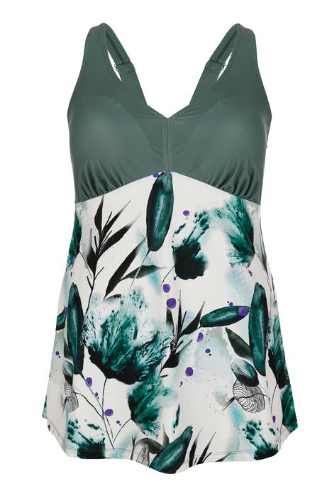 Tankini, Zweiteiler, Softschalen, feiner Druck