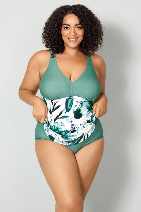 Tankini, Zweiteiler, Softschalen, feiner Druck