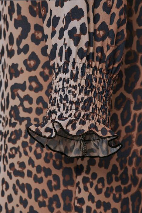 Bluse mit elastischem Carmen-Ausschnitt