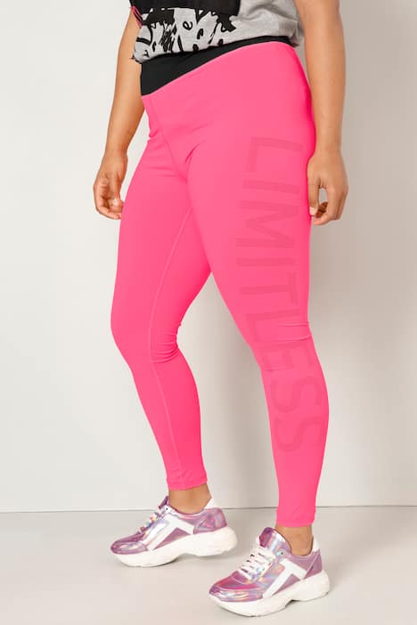 Funktions-Leggings, schnell trocknend, Schriftzug, Elastikbund