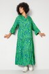 Maxikleid, A-Line, Alloverdruck, Tunika-Ausschnitt, 3/4-Ärmel