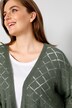 Strickjacke, oversized, Ajourstrick, offene Form, 3/4-Ärmel