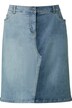 Jeansrok, 5-pocket, straight fit, tweekleurig, 5-pocket