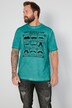 John F. Gee T-Shirt, Schnurrbart-Print, cold dyed, bis 72/74