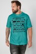 John F. Gee T-Shirt, Schnurrbart-Print, cold dyed, bis 72/74