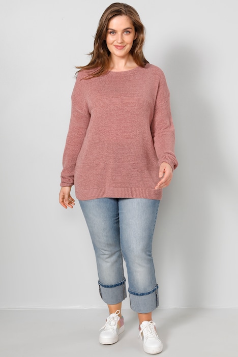 Pullover, oversized, Rundhals, Langarm