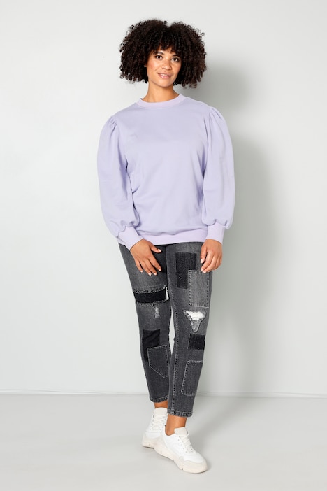 Sweatshirt, Regular Fit, Rundhals, weite Puffärmel