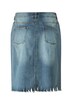 Jeansrock, Straight Fit, geschnittener Saum, Destroy-Effekte, 5-Pocket