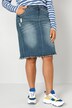 Jeansrock, Straight Fit, geschnittener Saum, Destroy-Effekte, 5-Pocket