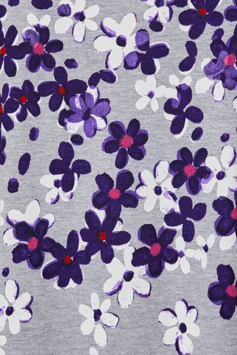 Sweatshirt, Regular Fit, Blüten-Print, Stehkragen, Langarm
