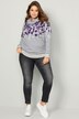 Sweatshirt, Regular Fit, Blüten-Print, Stehkragen, Langarm