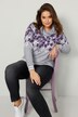 Sweatshirt, Regular Fit, Blüten-Print, Stehkragen, Langarm