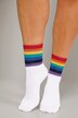 Tennissocken, 4er-Pack, bunte Ringel, bis 43-46