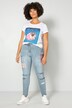 Mom-Jeans, destroyed, Patches, 5-Pocket