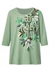 T-shirt, grote print, ronde hals, 3/4-mouwen
