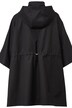 Cape, oversized, waterafstotend, capuchon, tunnelkoord in de taille