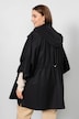 Cape, oversized, waterafstotend, capuchon, tunnelkoord in de taille