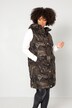 Long-Steppweste, Straight Fit, Camouflage, Kapuze, Zipper, Seitenschlitze