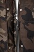 Long-Steppweste, Straight Fit, Camouflage, Kapuze, Zipper, Seitenschlitze