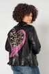 Lederjacke, Bikerjacke, großes Herz auf dem Rücken