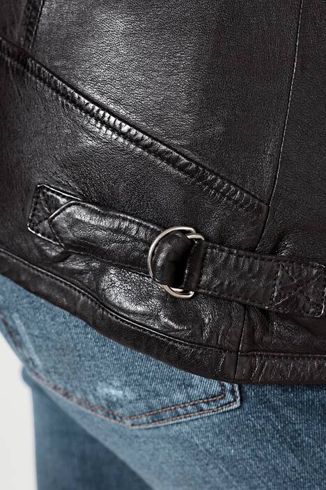 Lederjacke, Bikerjacke, großes Herz auf dem Rücken