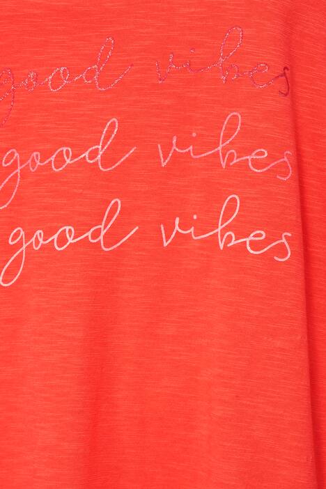 Shirt mit ,,Good-Vibes'' Schriftzug