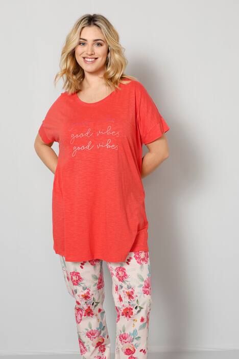 Shirt mit ,,Good-Vibes'' Schriftzug