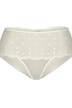 Panty, voorkant van geborduurde tule, mesh