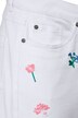 7/8-Jeans, Slim Fit, Blüten-Stickerei, 5-Pocket