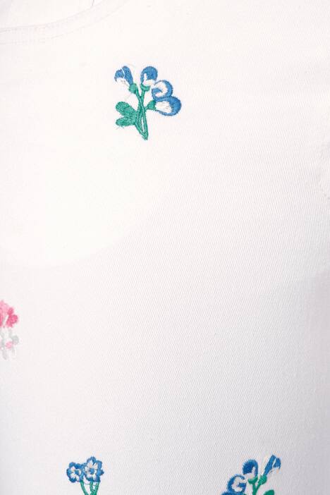 7/8-Jeans, Slim Fit, Blüten-Stickerei, 5-Pocket