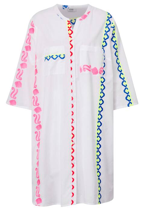 Longbluse mit Stickerei