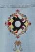 Jeansjacke, Stickereien, hellgewaschen