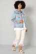 Jeansjacke, Stickereien, hellgewaschen