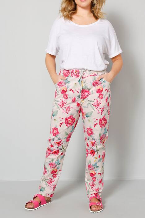 Hose allover mit Blumenprint