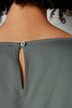 Bluse, oversized, Materialmix, Pailletten-Patch, Halbarm