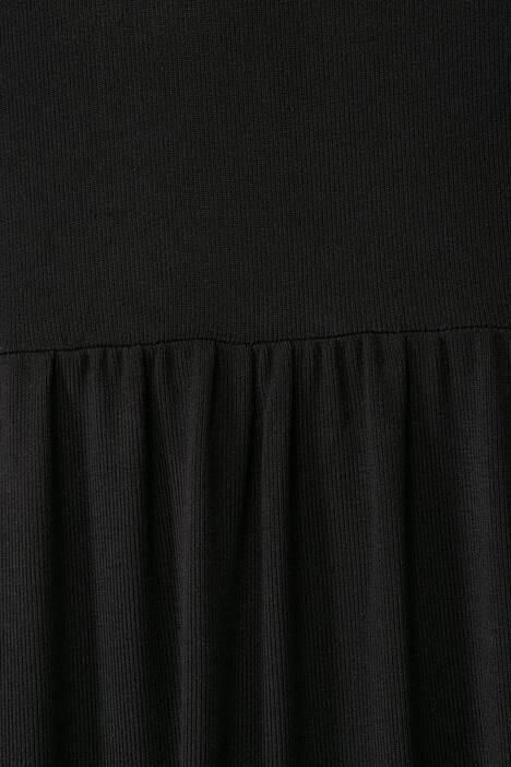 Jersey-Maxikleid, A-Line, Rundhals, Halbarm