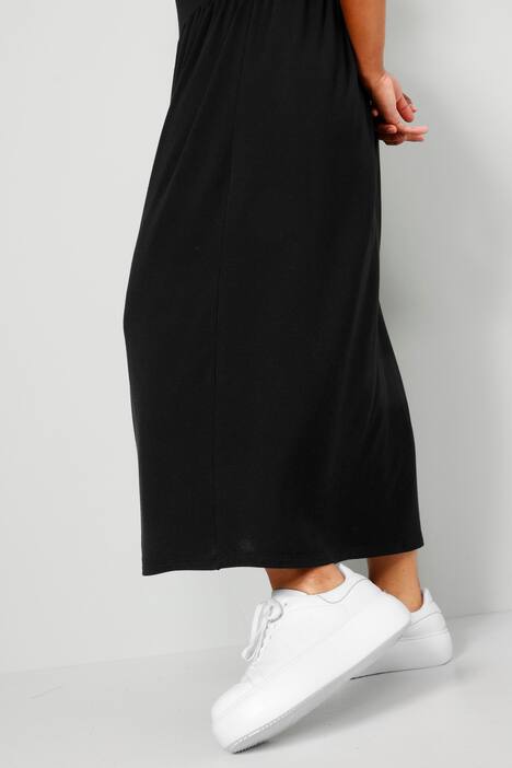 Jersey-Maxikleid, A-Line, Rundhals, Halbarm