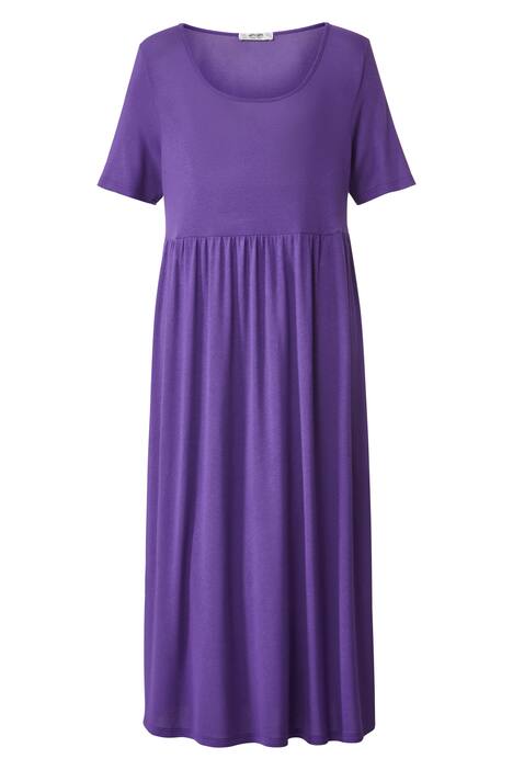 Jersey-Maxikleid, A-Line, Rundhals, Halbarm